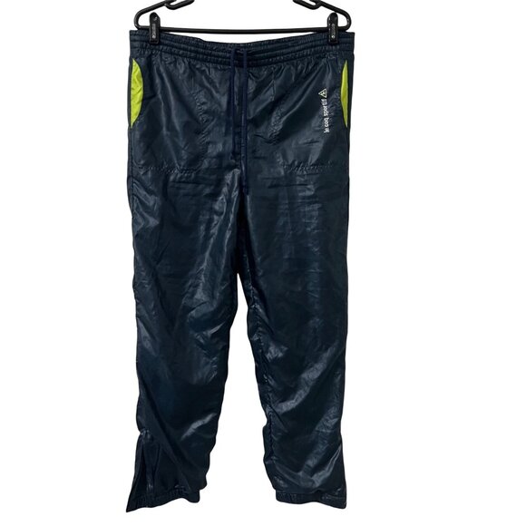 90s Le Coq Sportif Navy Lime Green Windbreaker Jacket Pants 2 Pc Set Size Small - Picture 12 of 13